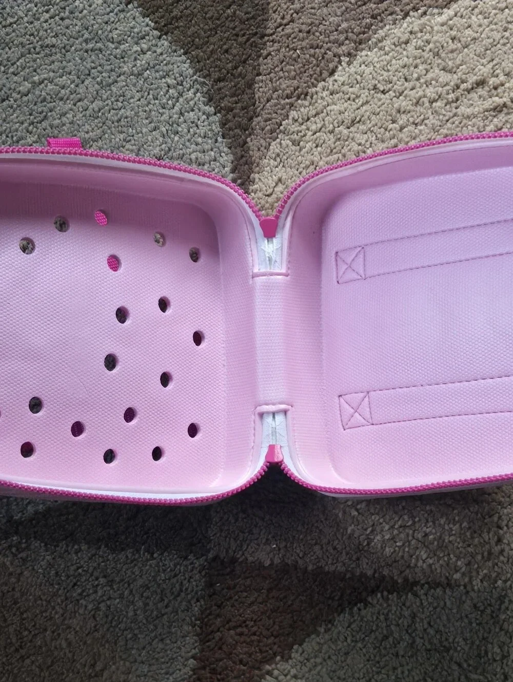 Crocs Mini Backpack Color Block Pink  Zippered Kids Unisex Backpack